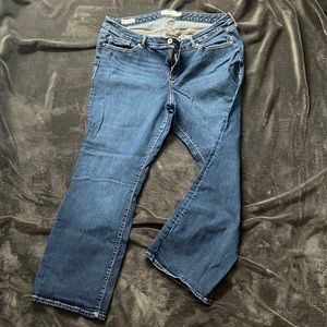 Like new boot cut jeans. Mid rise with stretch.